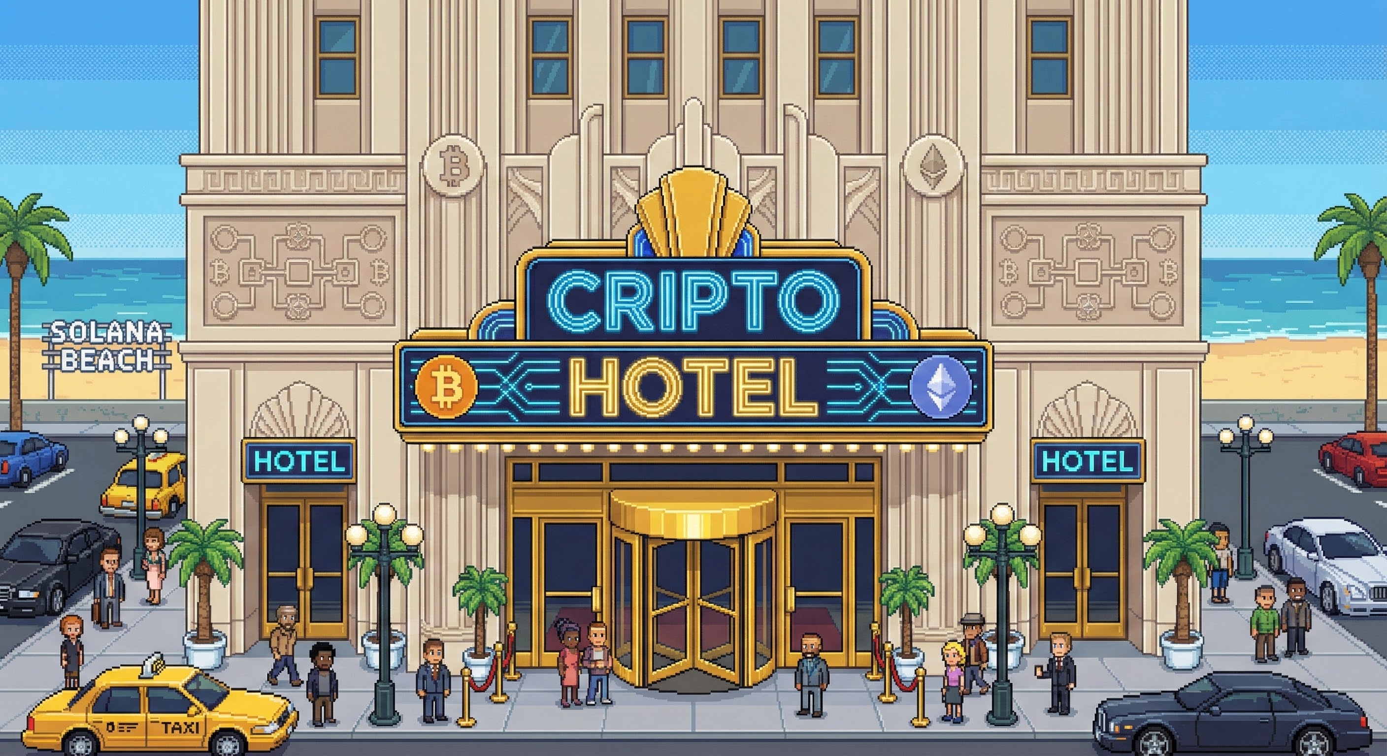 CryptoHotel facade